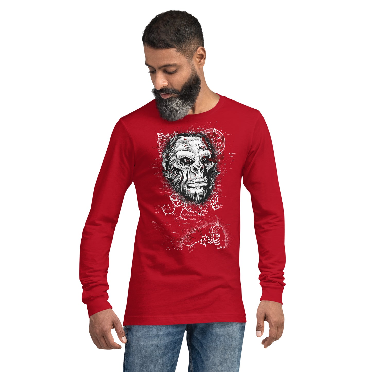 Primate Heavy Grunge Unisex Long Sleeve Tee