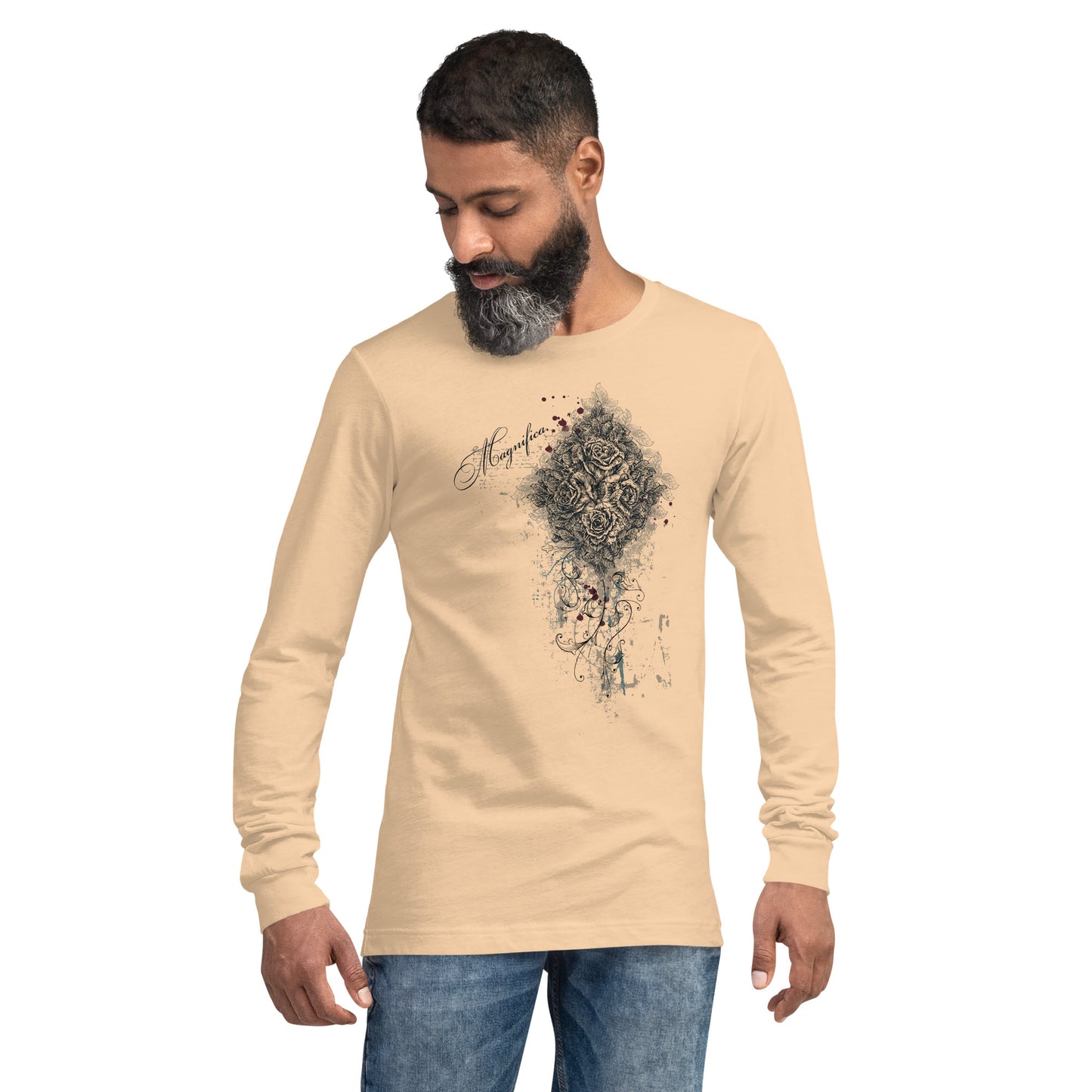 Magnifica Roses Heavy Grunge Unisex Long Sleeve Tee