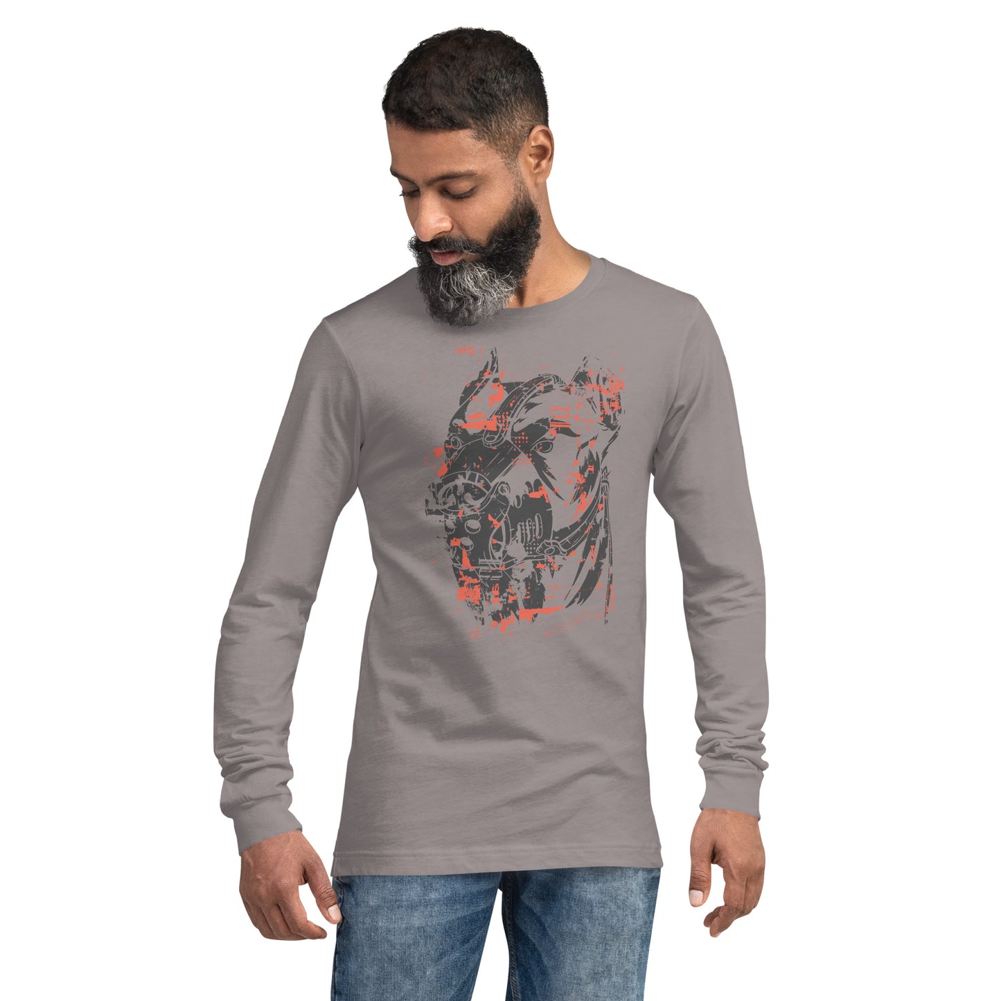 Muzzled Dog Heavy Grunge Unisex Long Sleeve Tee