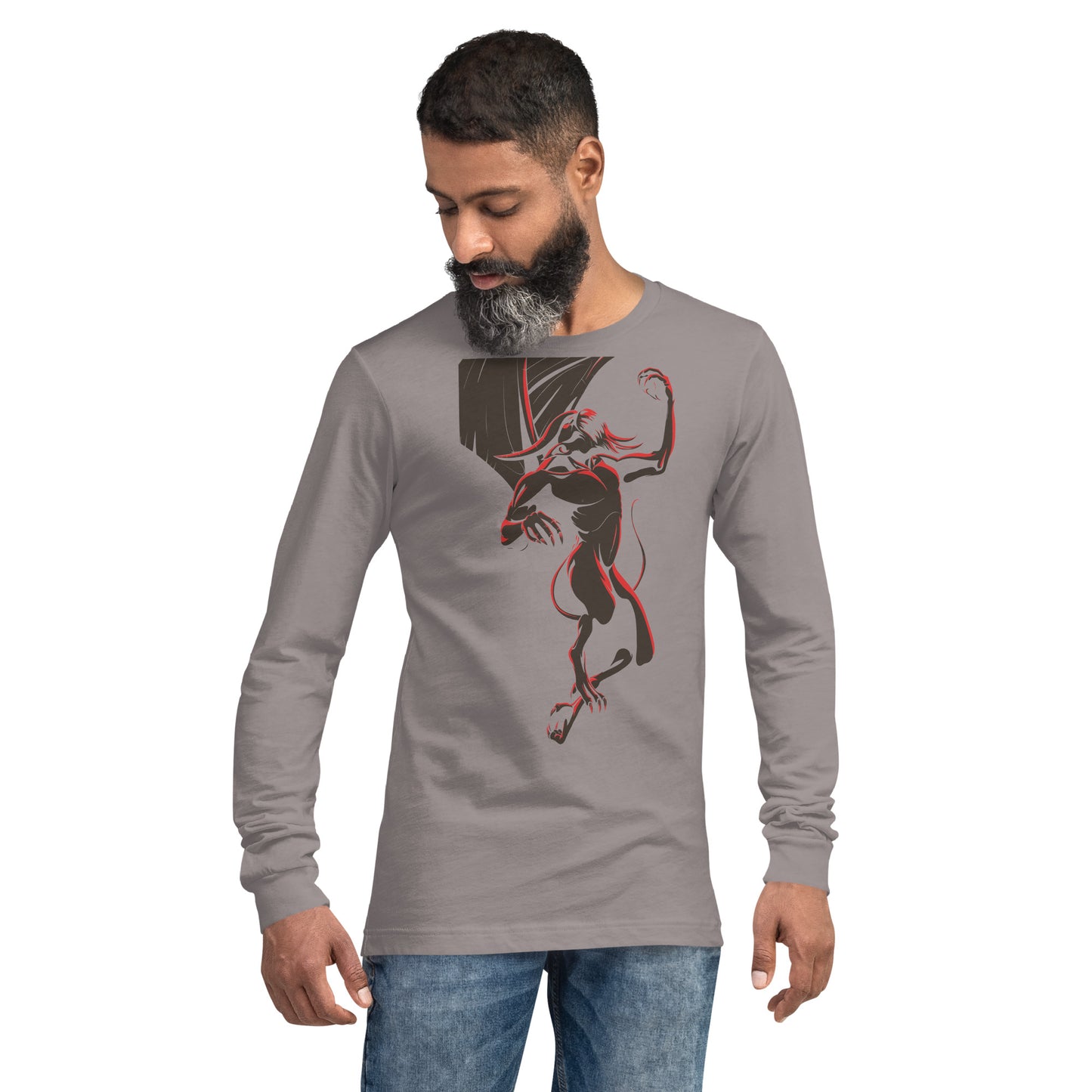 Winged Gargoyle Heavy Grunge Unisex Long Sleeve Tee