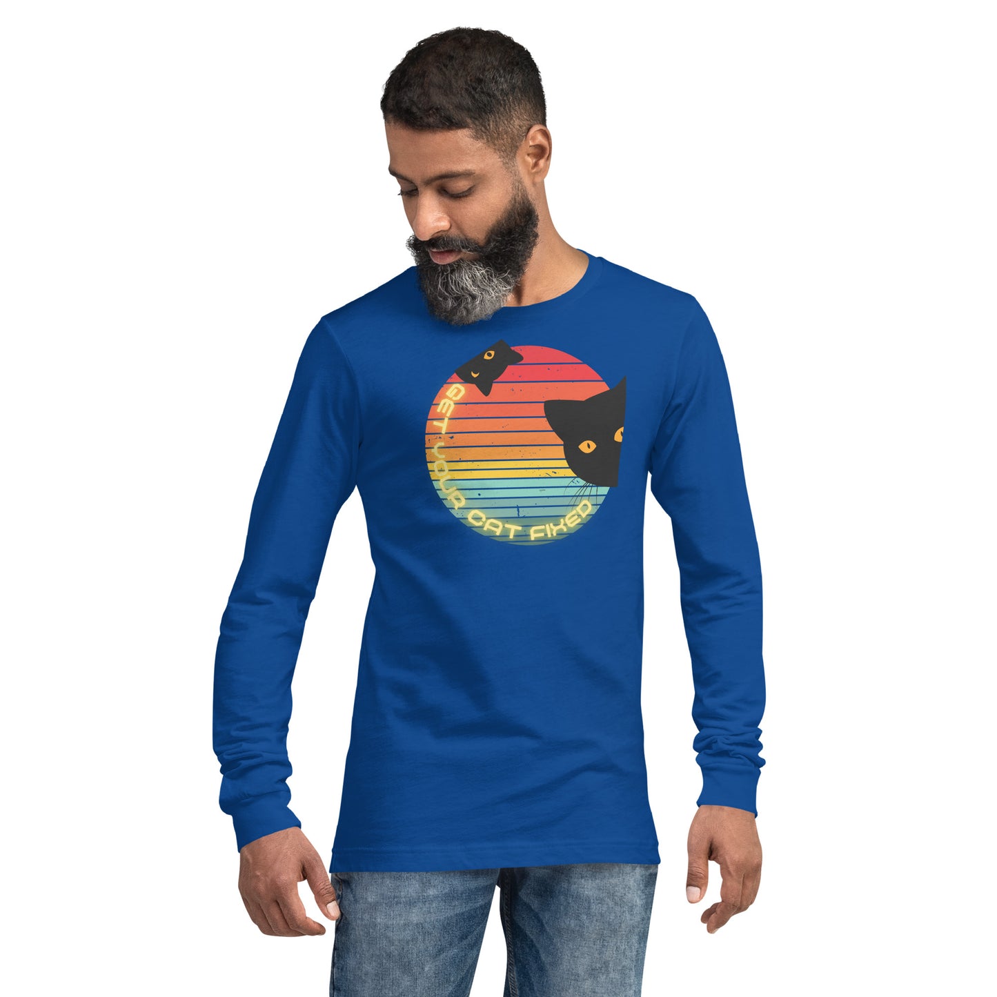 Get Your Cat Fixed (Sunset) Unisex Long Sleeve Tee