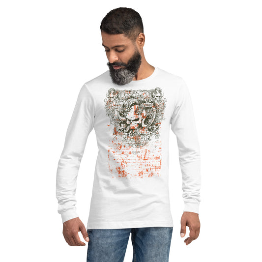 Gothic Ram Skulls Heavy Grunge Unisex Long Sleeve Tee