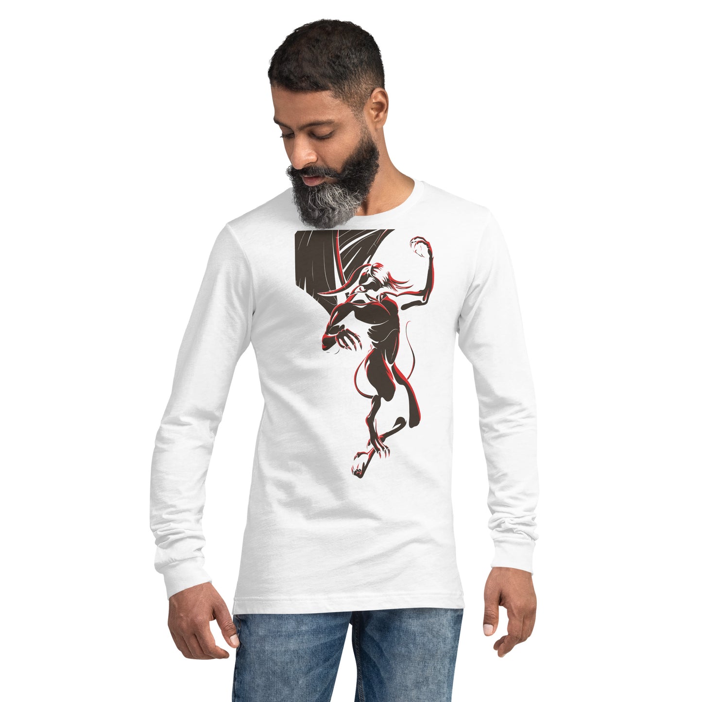 Winged Gargoyle Heavy Grunge Unisex Long Sleeve Tee