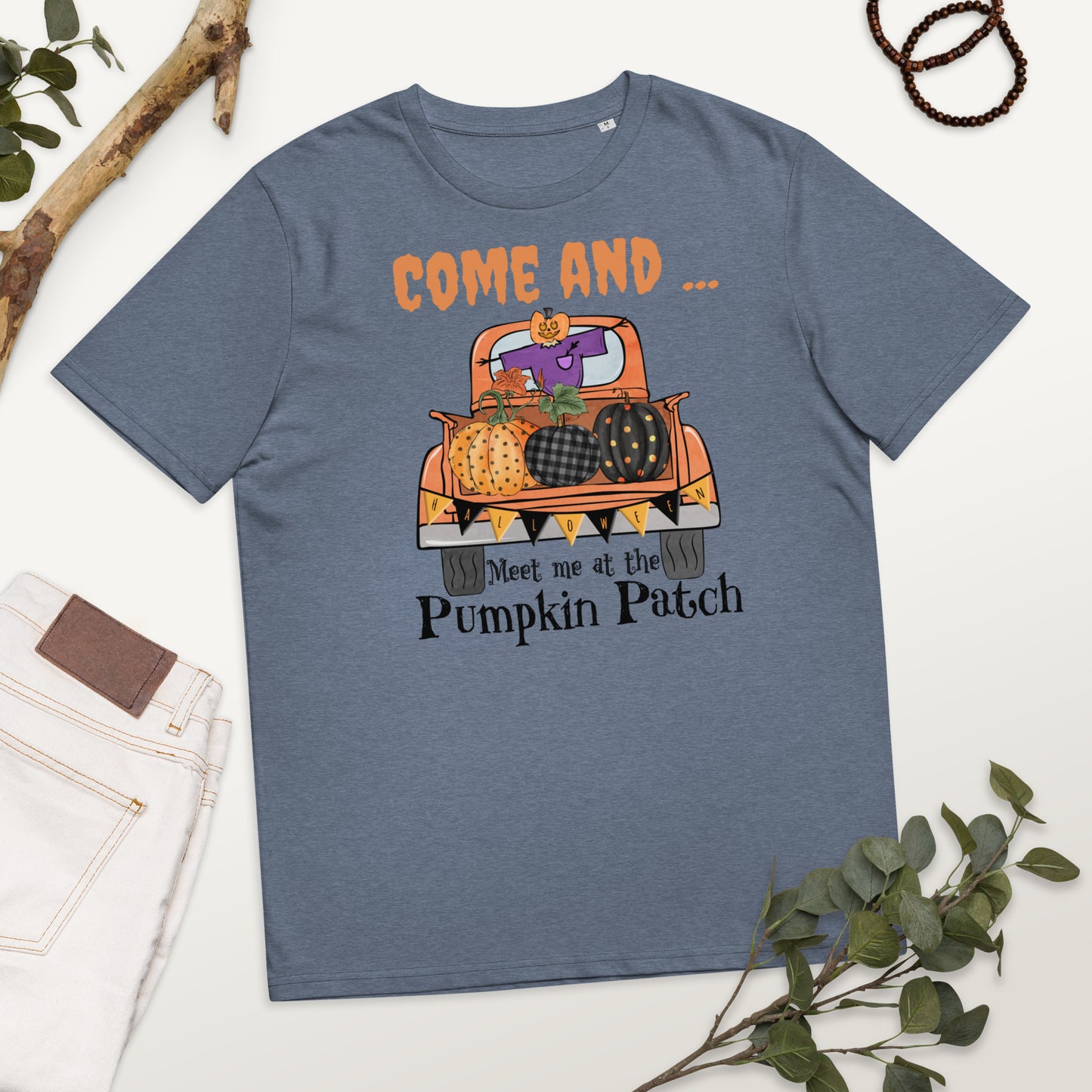 Come And Meet Me At The Pumpkin Patch Unisex organic cotton t-shirt