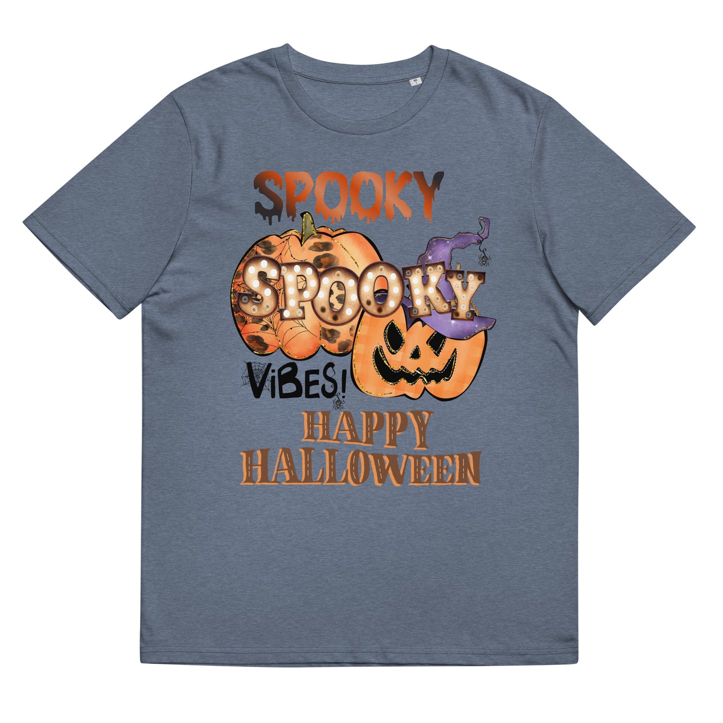 Spooky Spooky Vibes Happy Halloween Unisex organic cotton t-shirt