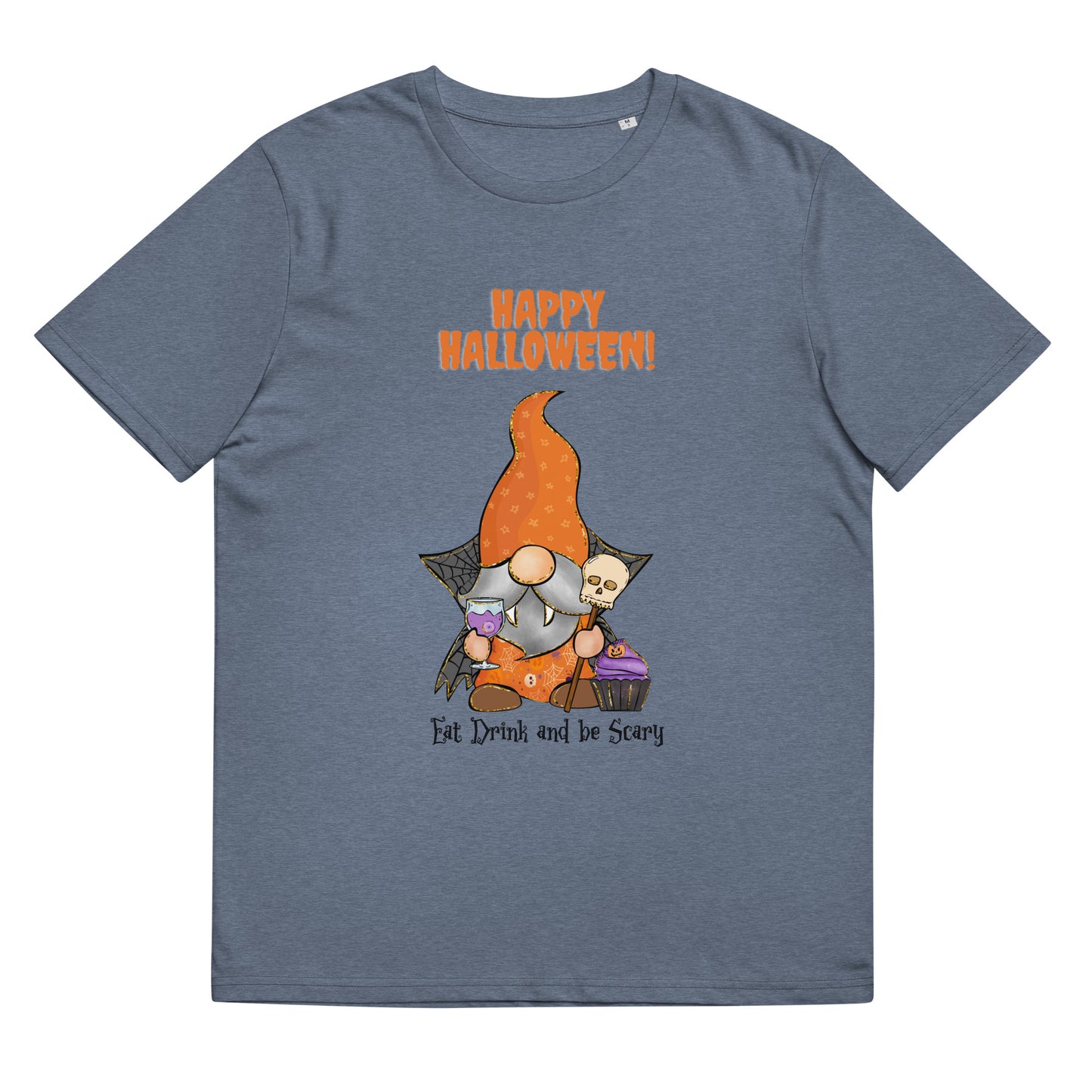 Happy Halloween Eat Drink And Be Scary Unisex organic cotton t-shirt