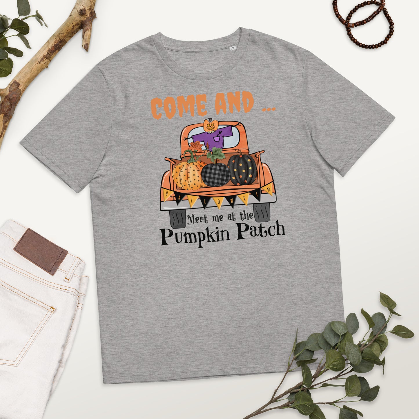 Come And Meet Me At The Pumpkin Patch Unisex organic cotton t-shirt