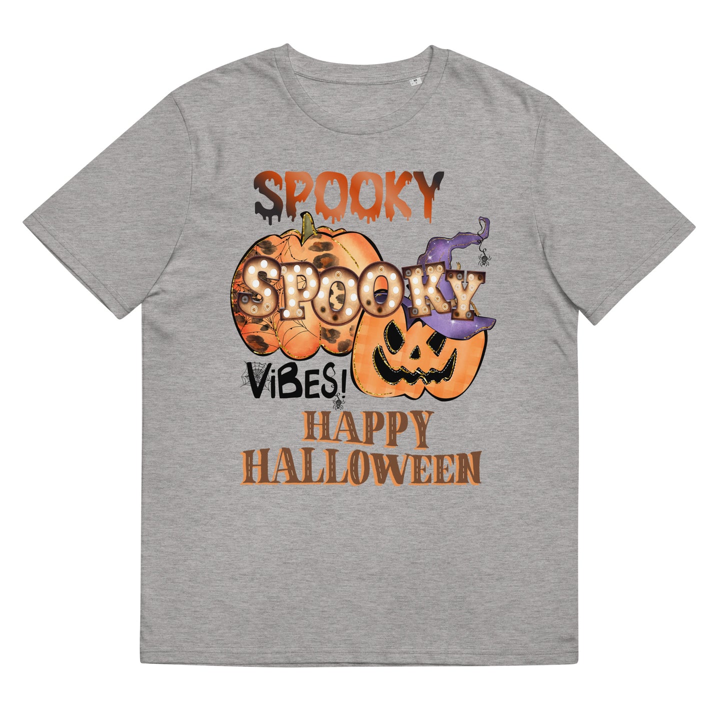 Spooky Spooky Vibes Happy Halloween Unisex organic cotton t-shirt