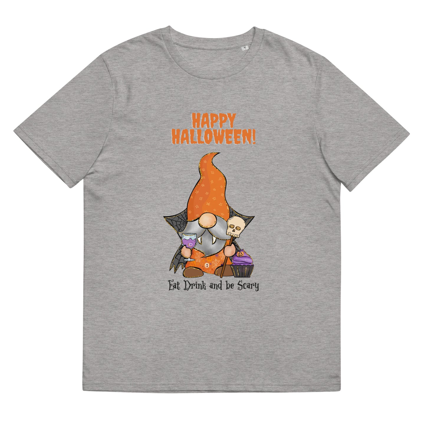 Happy Halloween Eat Drink And Be Scary Unisex organic cotton t-shirt