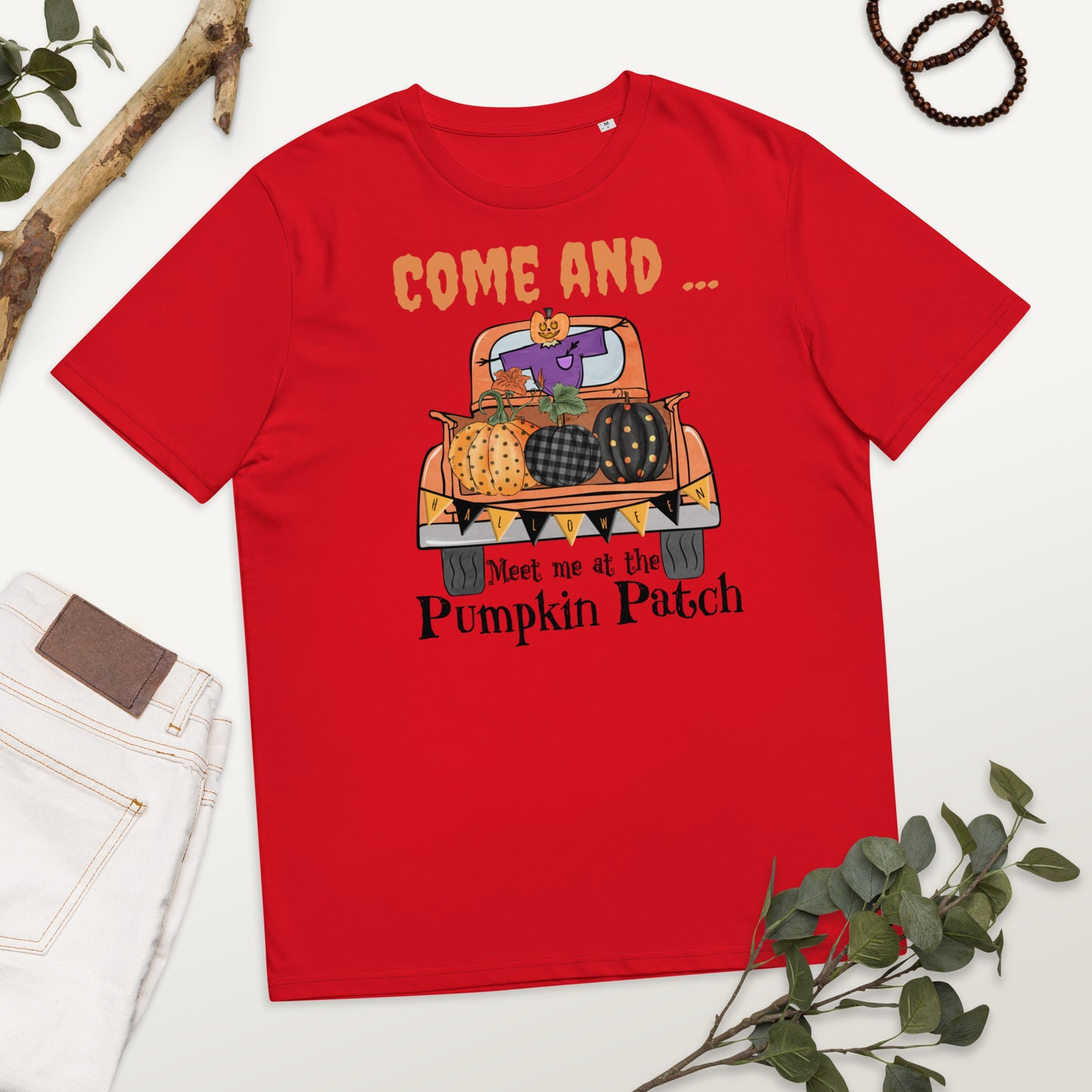 Come And Meet Me At The Pumpkin Patch Unisex organic cotton t-shirt