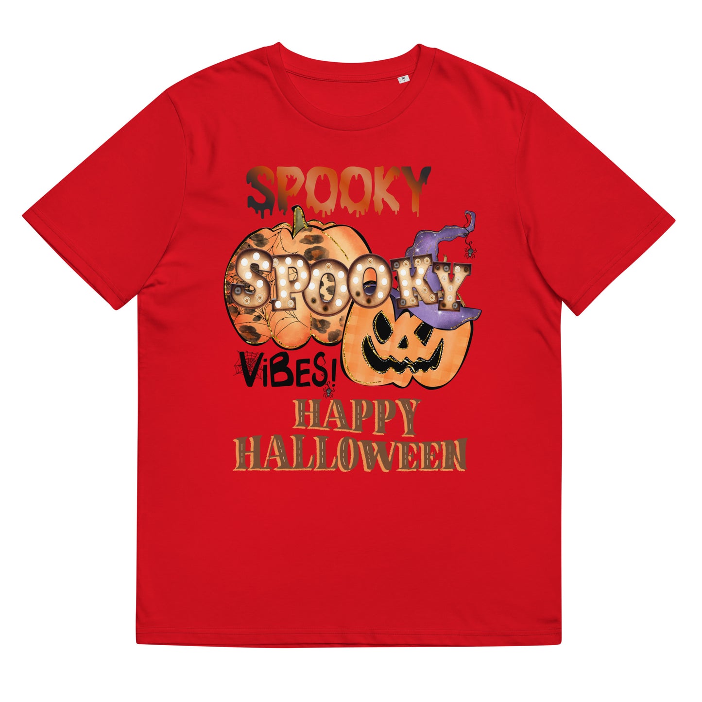 Spooky Spooky Vibes Happy Halloween Unisex organic cotton t-shirt