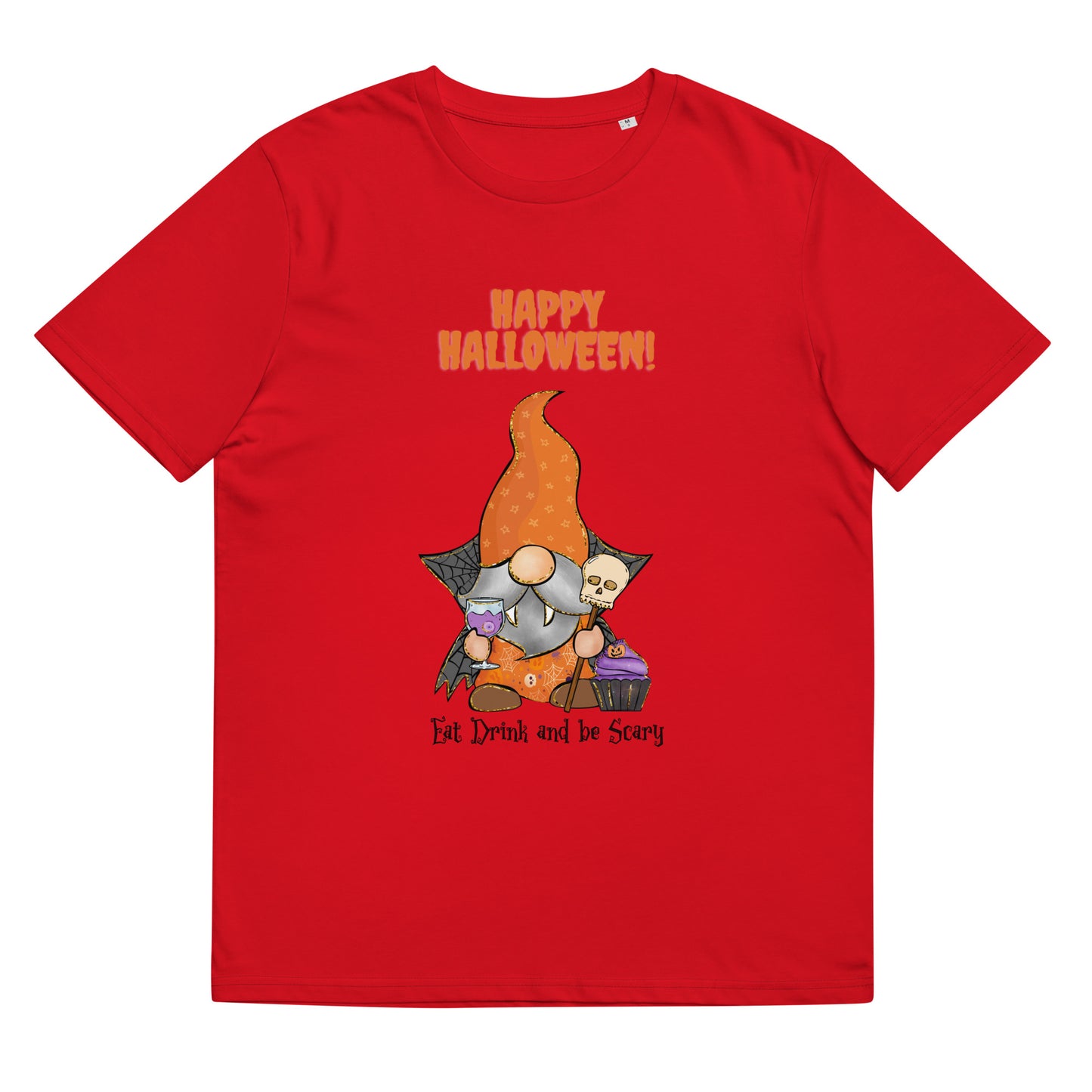 Happy Halloween Eat Drink And Be Scary Unisex organic cotton t-shirt