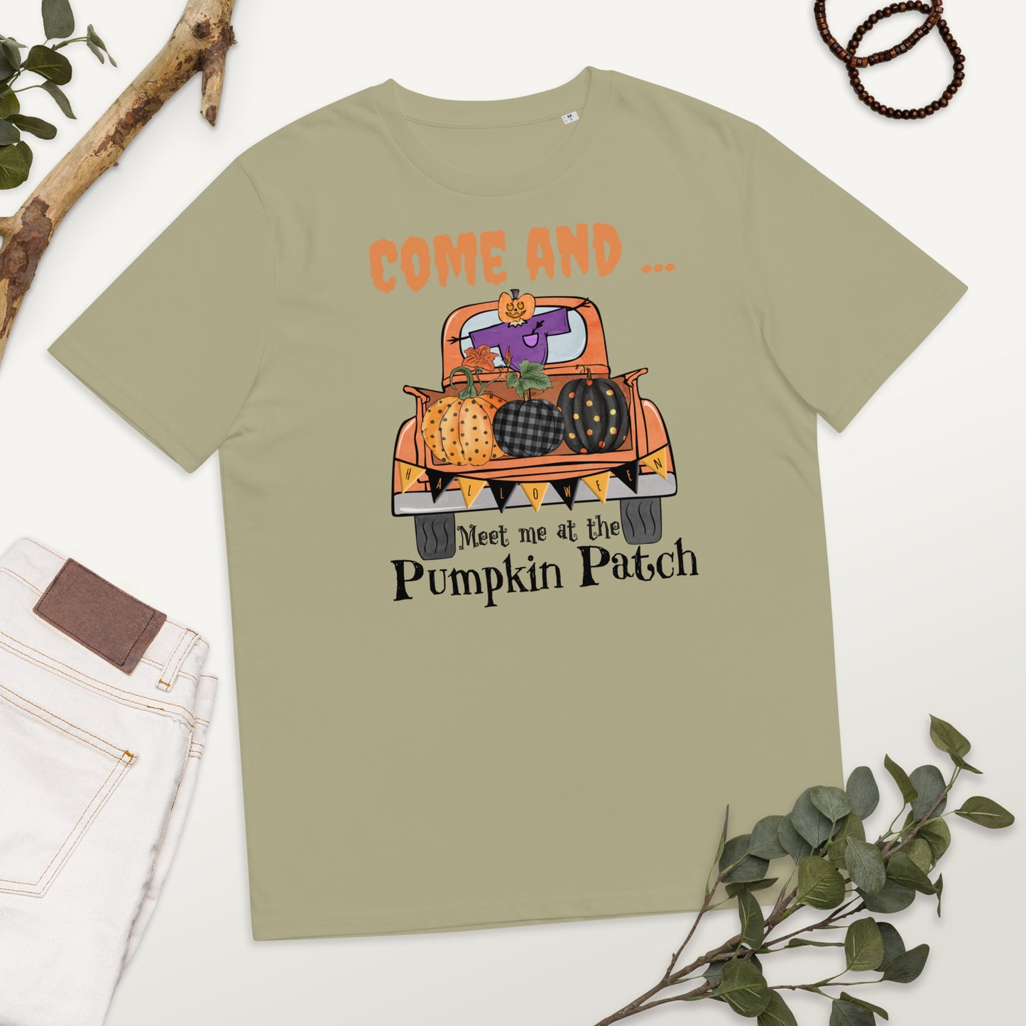 Come And Meet Me At The Pumpkin Patch Unisex organic cotton t-shirt