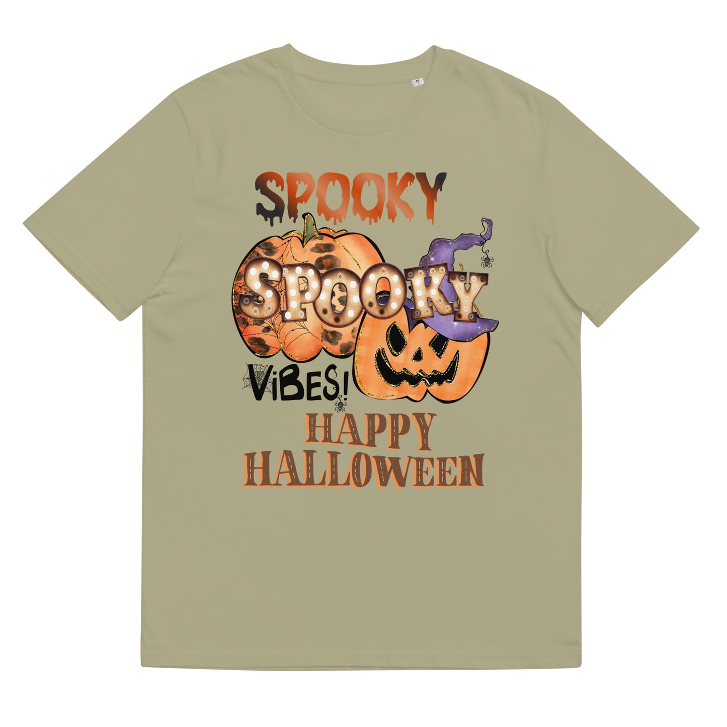 Spooky Spooky Vibes Happy Halloween Unisex organic cotton t-shirt