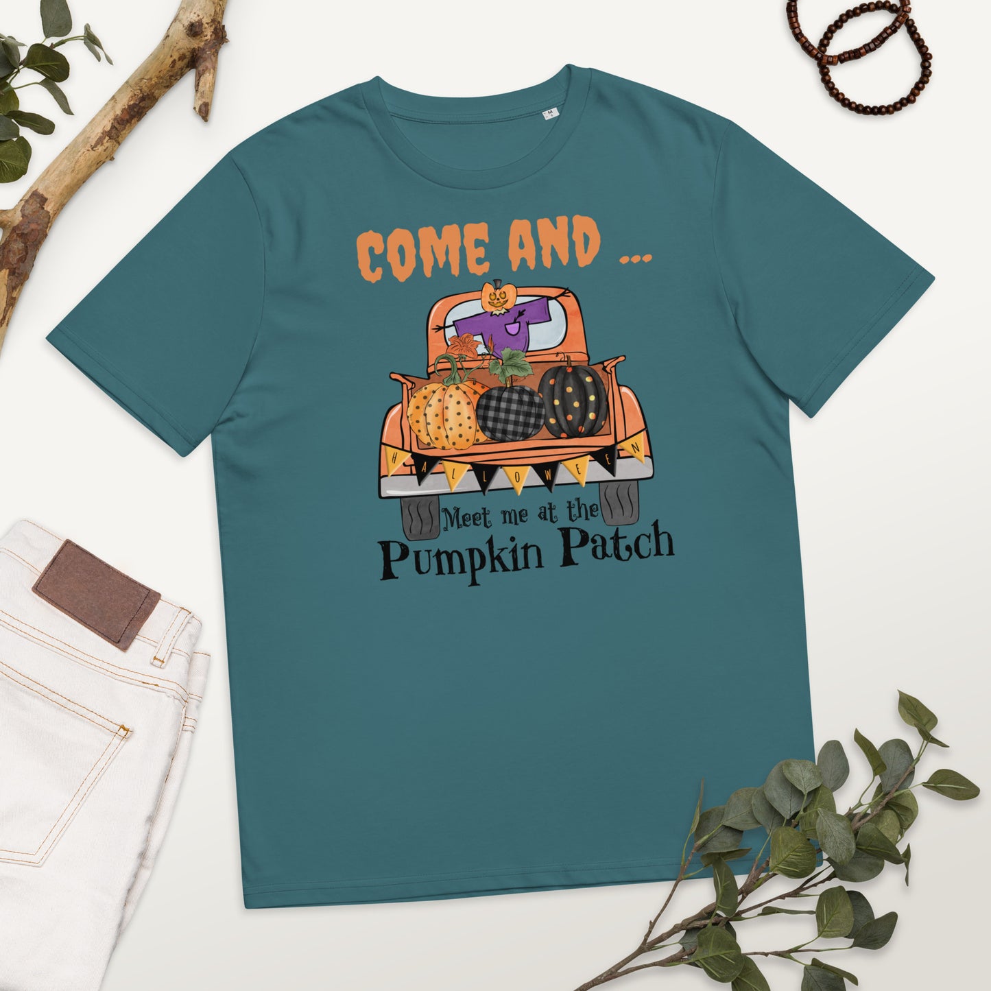 Come And Meet Me At The Pumpkin Patch Unisex organic cotton t-shirt