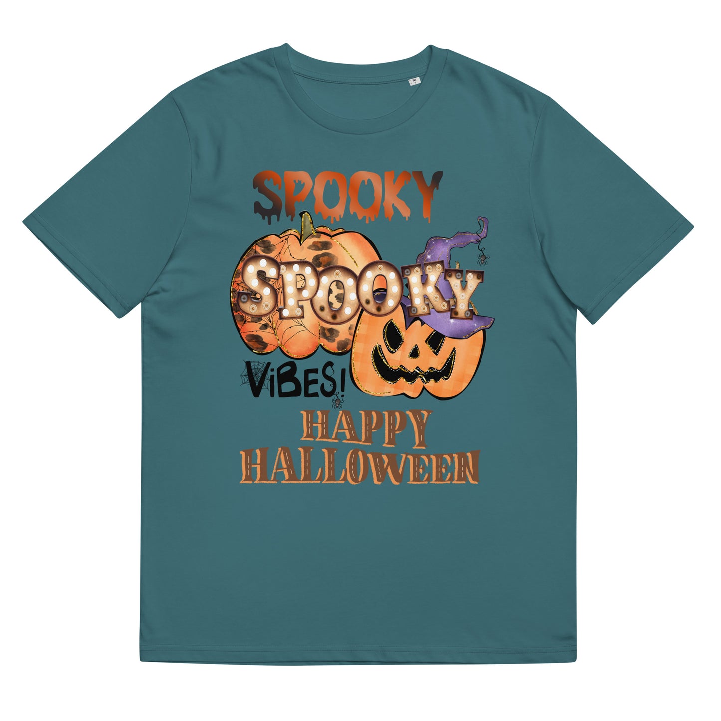 Spooky Spooky Vibes Happy Halloween Unisex organic cotton t-shirt