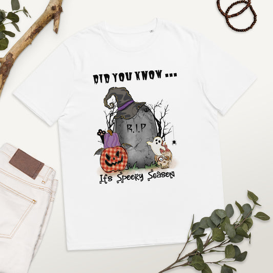 Did You Know It's Spooky Season Unisex organic cotton t-shirt