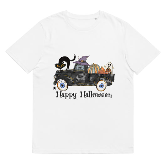 Happy Halloween (Truck with Friends) Unisex organic cotton t-shirt