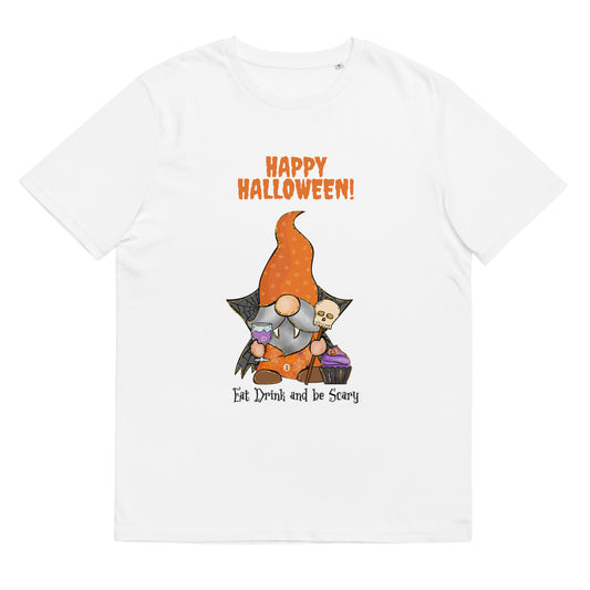 Happy Halloween Eat Drink And Be Scary Unisex organic cotton t-shirt