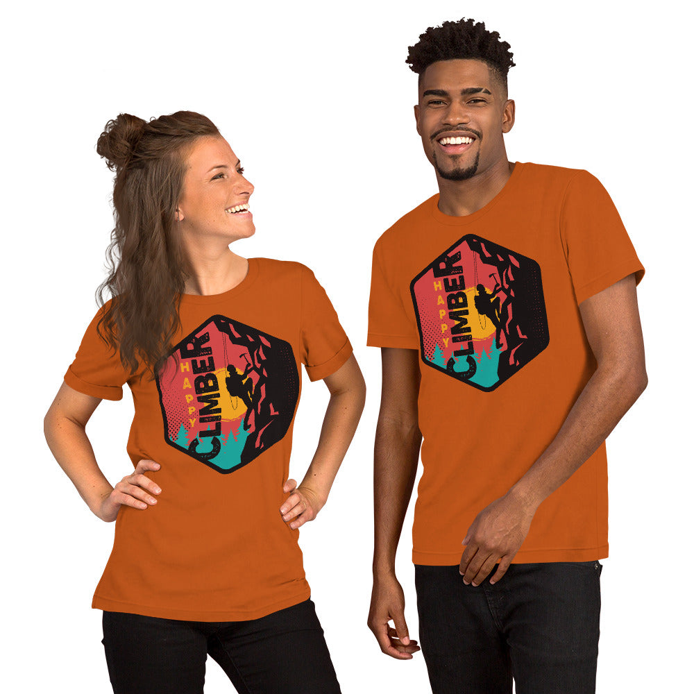 Happy Climber Unisex t-shirt