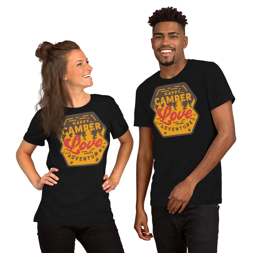 Happy Camper Love Adventure Unisex t-shirt