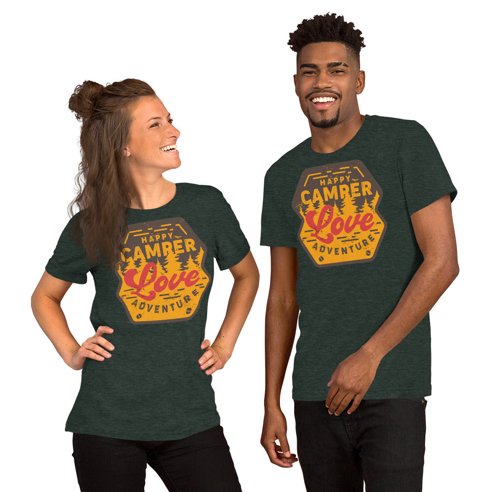 Happy Camper Love Adventure Unisex t-shirt