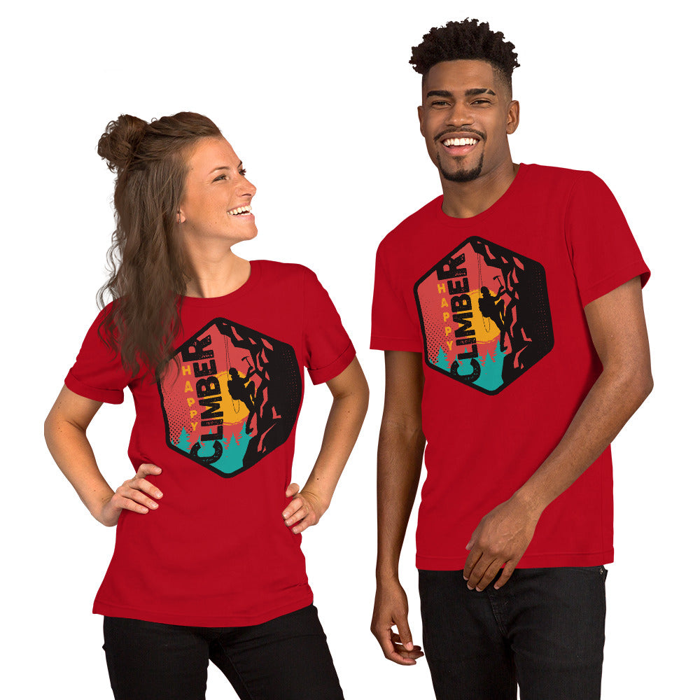 Happy Climber Unisex t-shirt