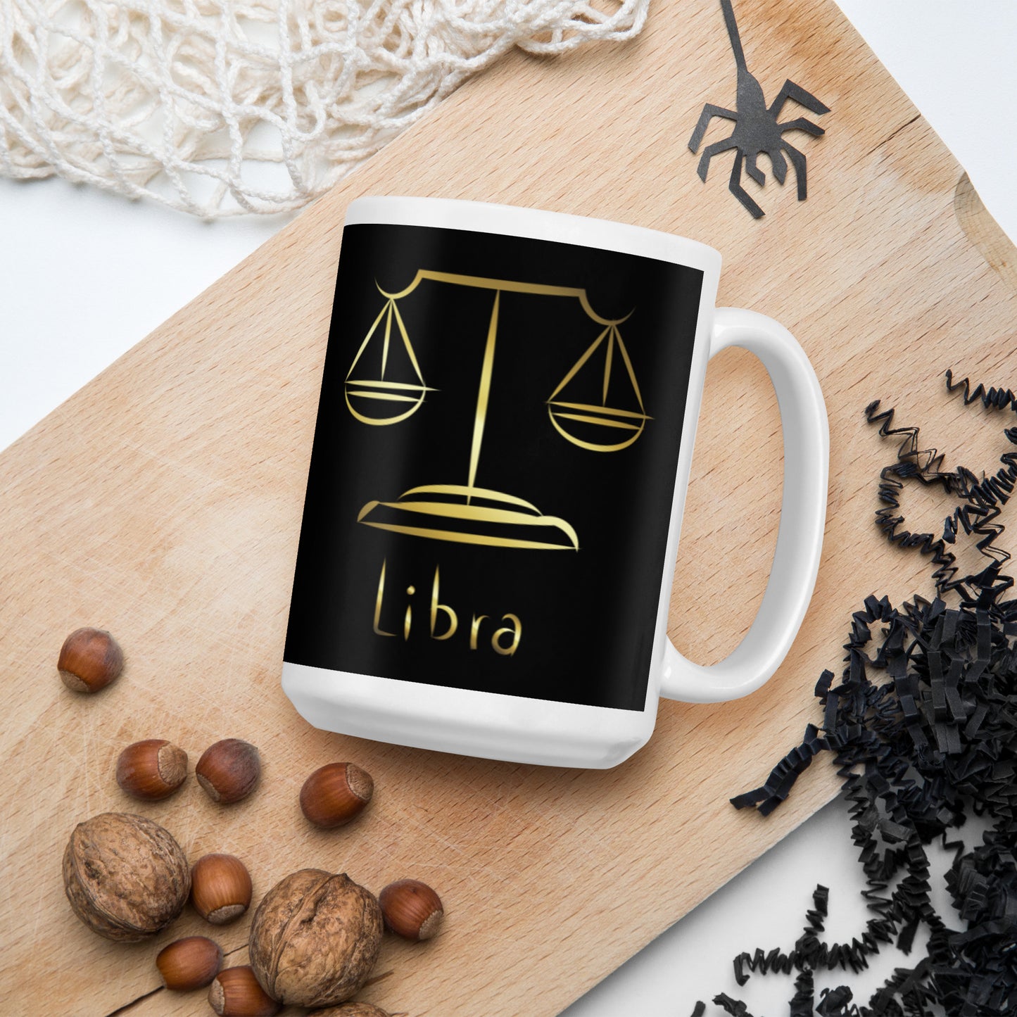 Libra Zodiac Sign White glossy mug