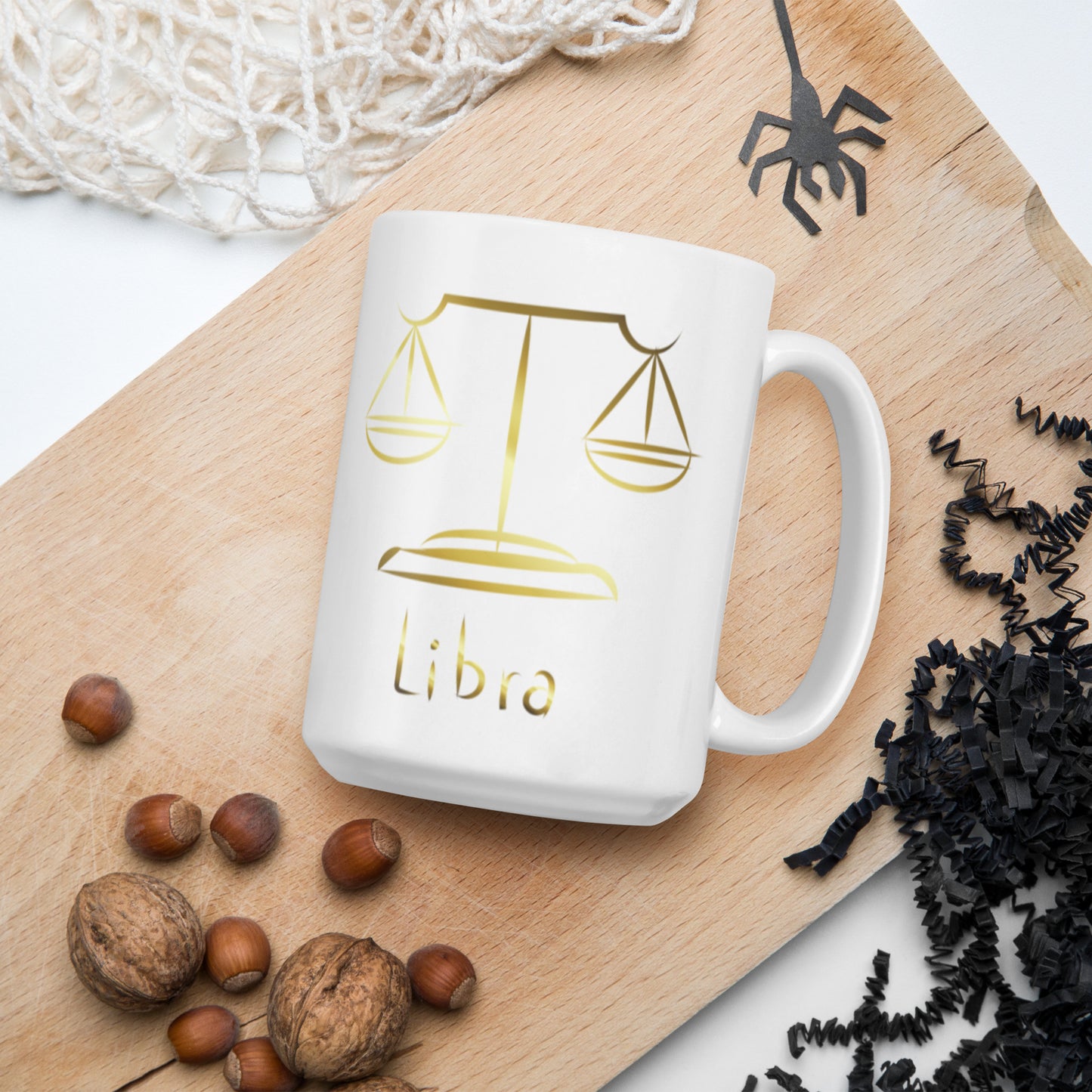 Libra Zodiac Sign White glossy mug