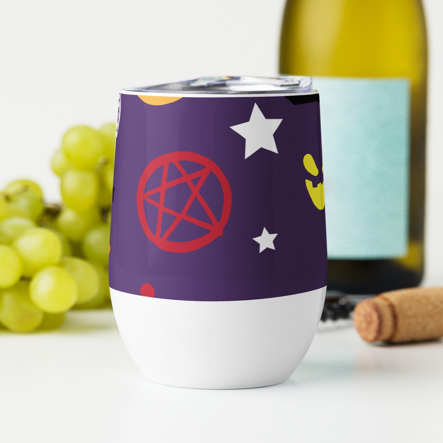 Happy Halloween Purple Wine tumbler