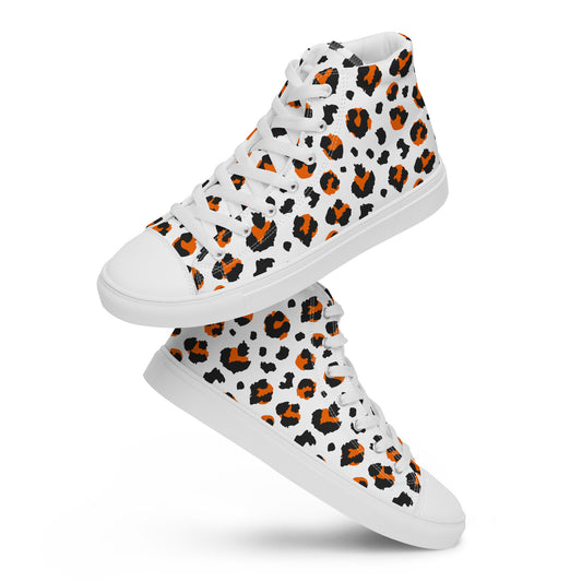 Leopard Print Women’s high top canvas shoes