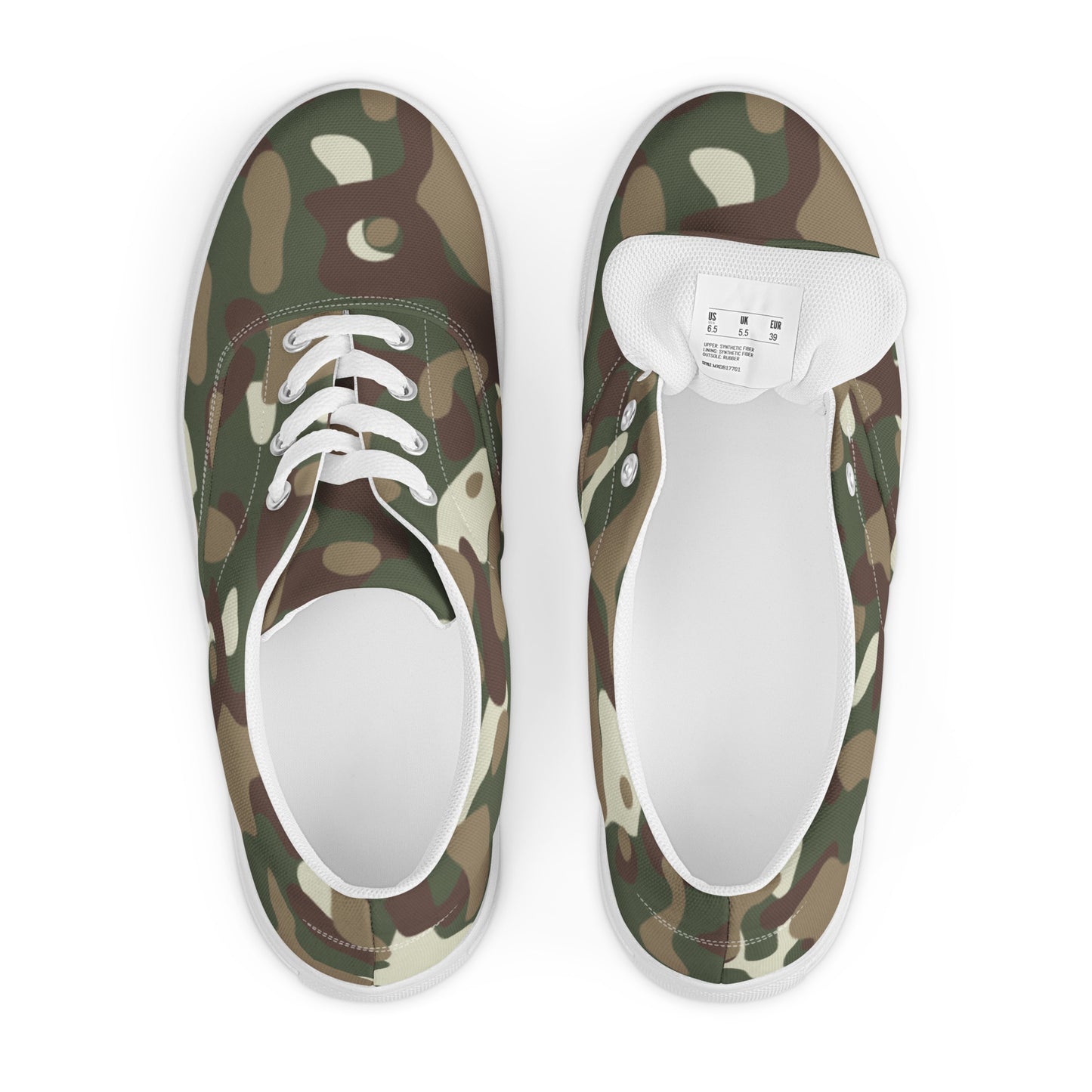 Camouflage Print Women’s lace-up canvas shoes