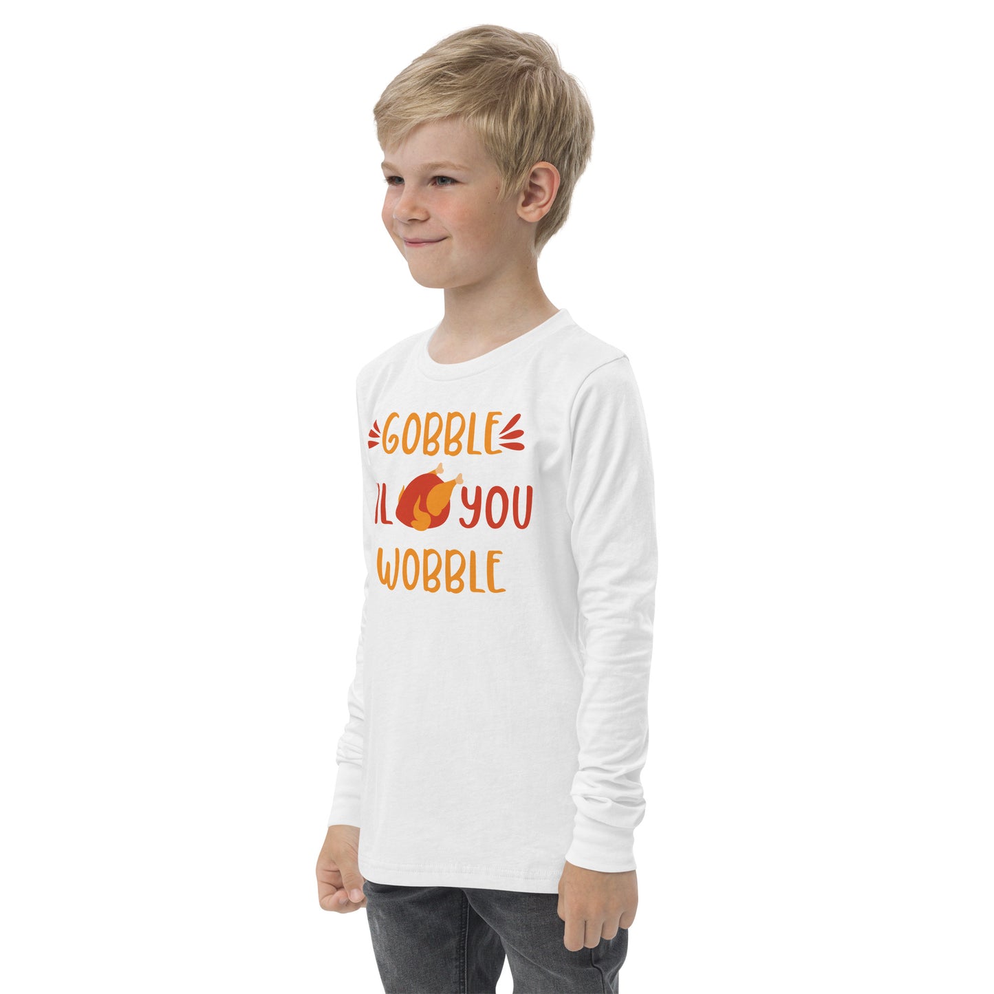 Gobble Till You Wobble Youth long sleeve tee